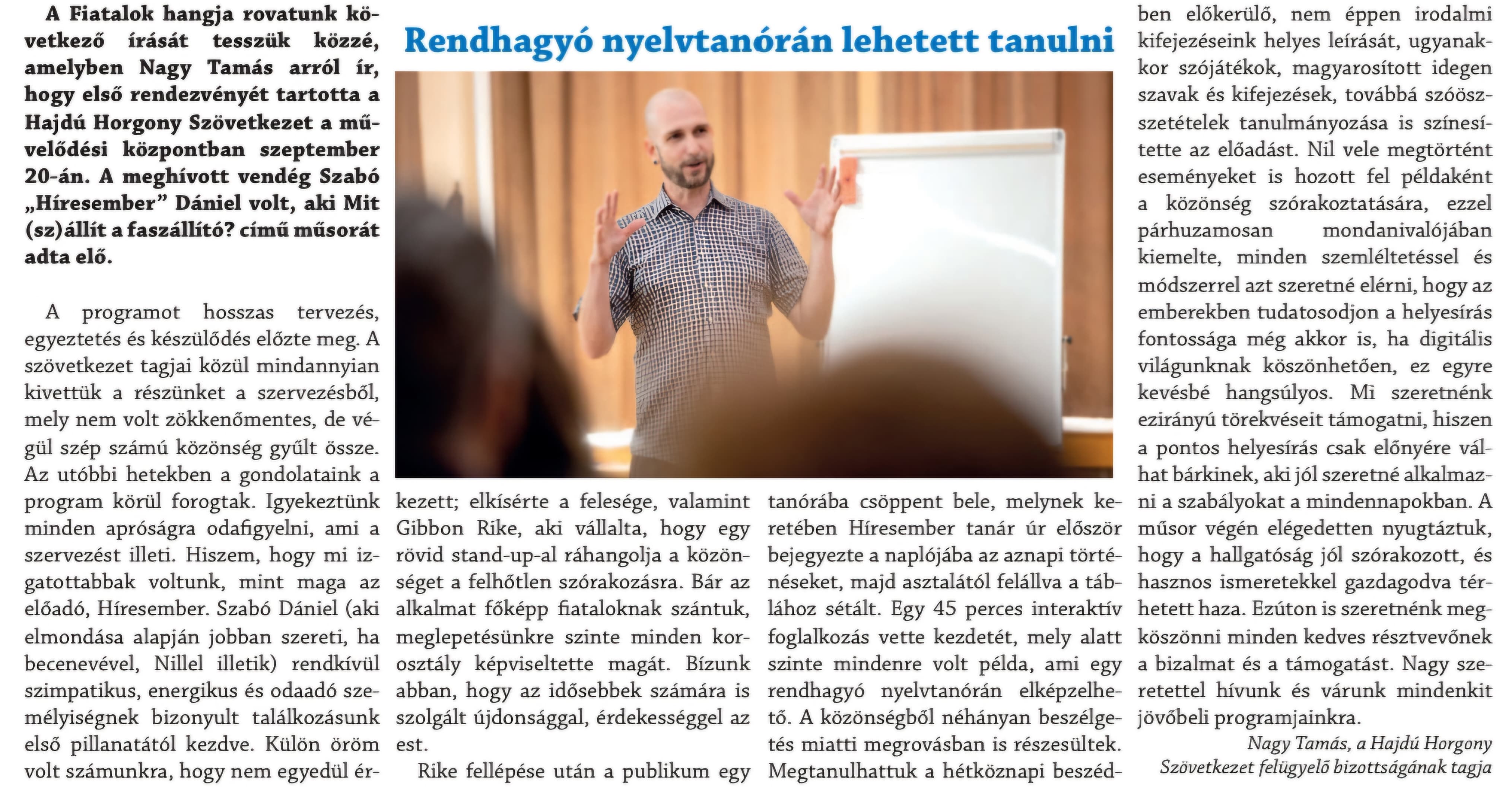 híresember Szabadhajdú cikk